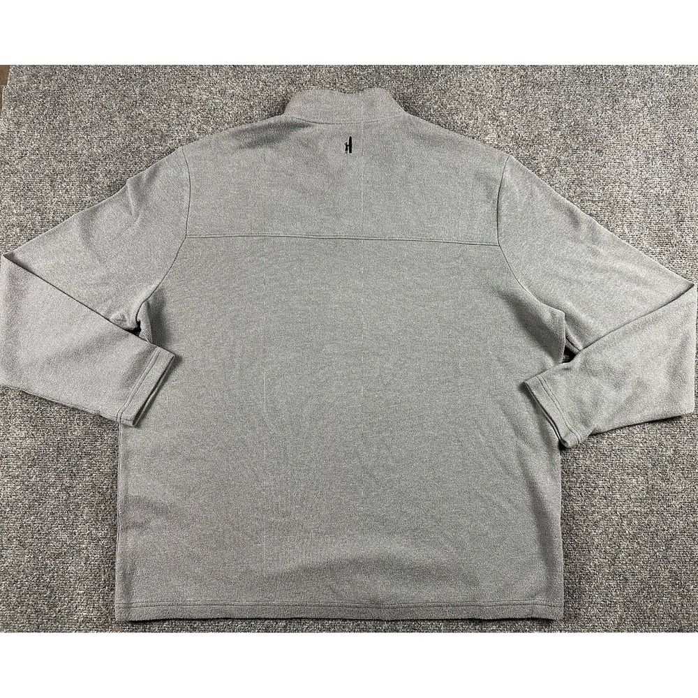 Johnnie O Men's 1/4 Snap Knit Pullover Sweater Size 2XL Gray L/S Ribbed Mock - Picture 7 of 8
